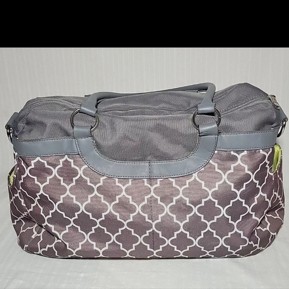 JJ Cole Collection Infant Baby Satchel Diaper Bag Stone Arbor Tote EUC - Picture 11 of 11